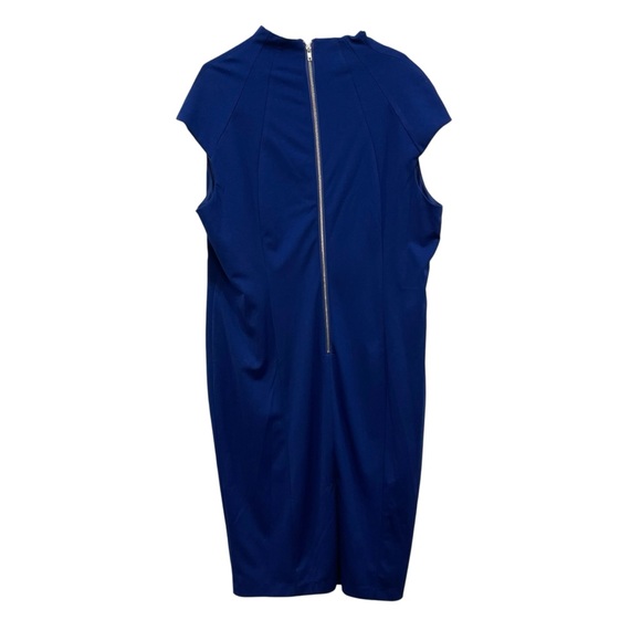 Alexia Admor Katrina Split Neck Ponte Knit Sheath Dress Blue NWT Womens 2X - Picture 11 of 11